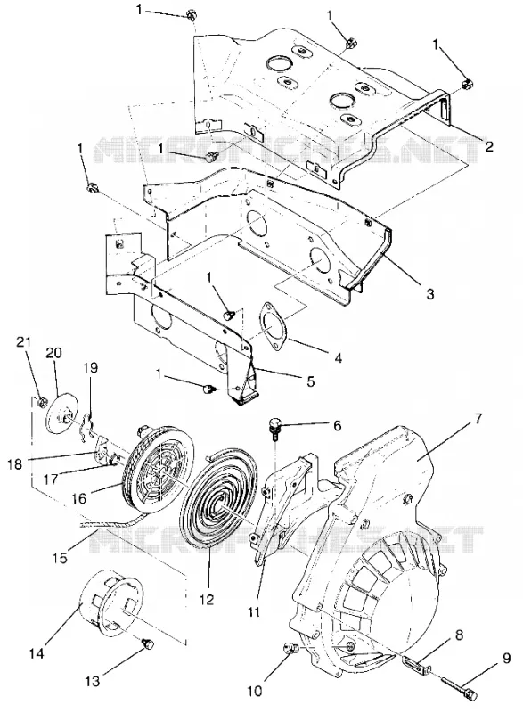 VENTILADOR DE LA CUBIERTA Y EL ARRANQUE DE RETROCESO SUPER SPORT 0960743 (4932183218C011)