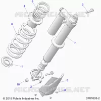 SUSPENSION, REAR MONTAJE DE DESCARGA