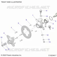 SUSPENSIÃ“N DELANTERA HUB, KNUCKLE AND BRAKE DISC