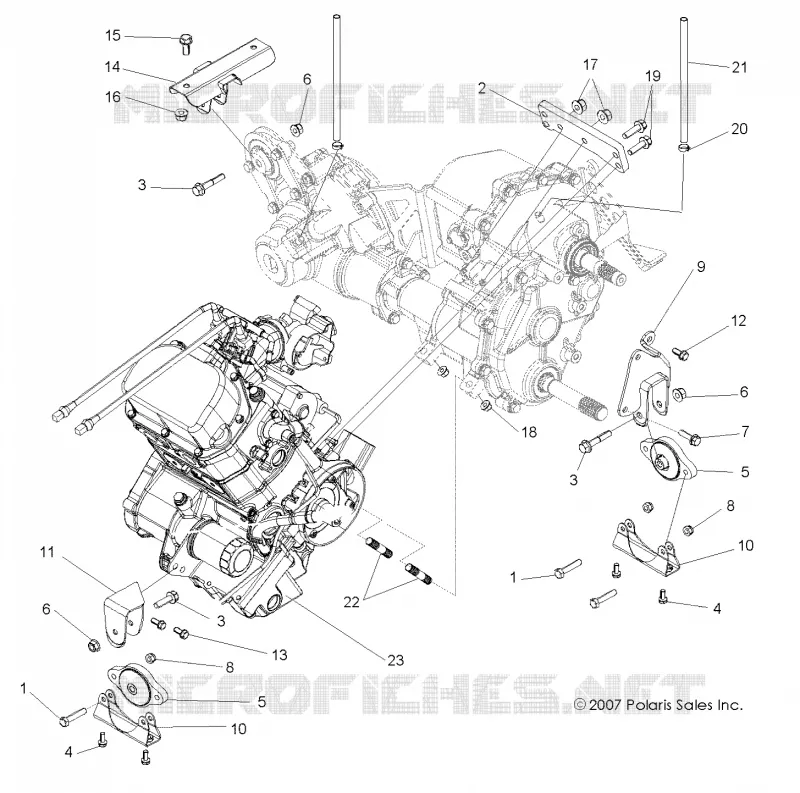 MOTOR, montaje de la transmisión
