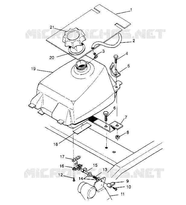 MONTAJE DEL DEPÓSITO DE COMBUSTIBLE Sport 400L W948540 (4927232723A011)