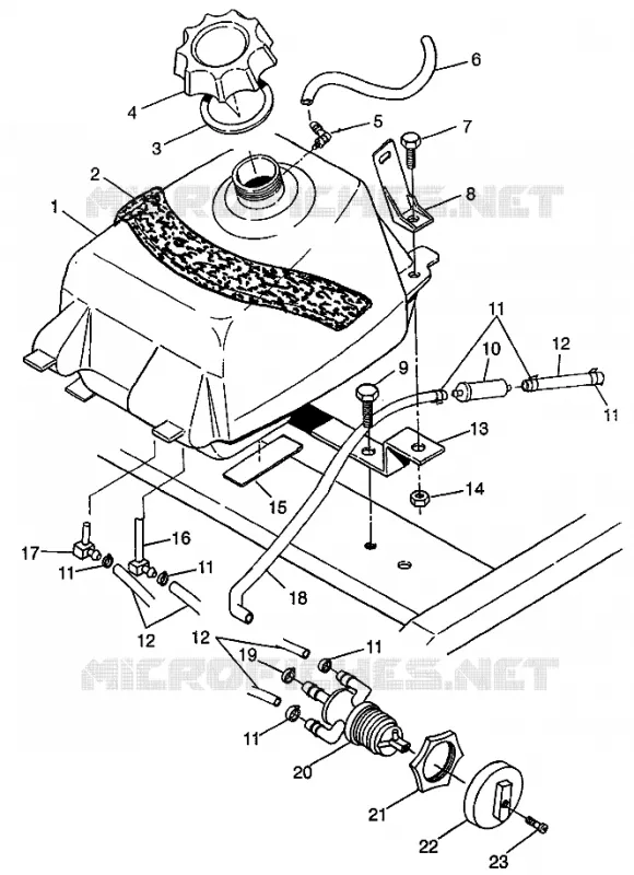 GASOLINA TANK XPRESS 300 W97CA28C and  XPRESS 400L W97CA38C (4939603960B003)