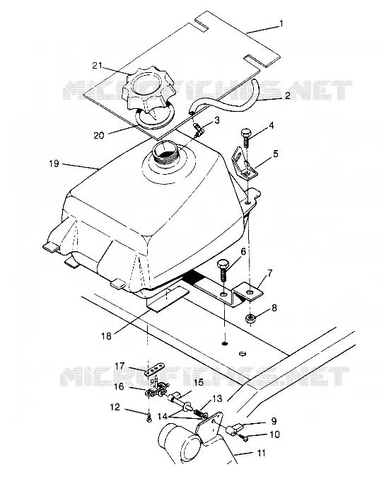 MONTAJE DEL DEPÓSITO DE COMBUSTIBLE 6x6 400L W948740 (4926802680A012)