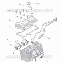 ENGINE, THROTTLE BODY AND TAPA DE LA VÃLVULA