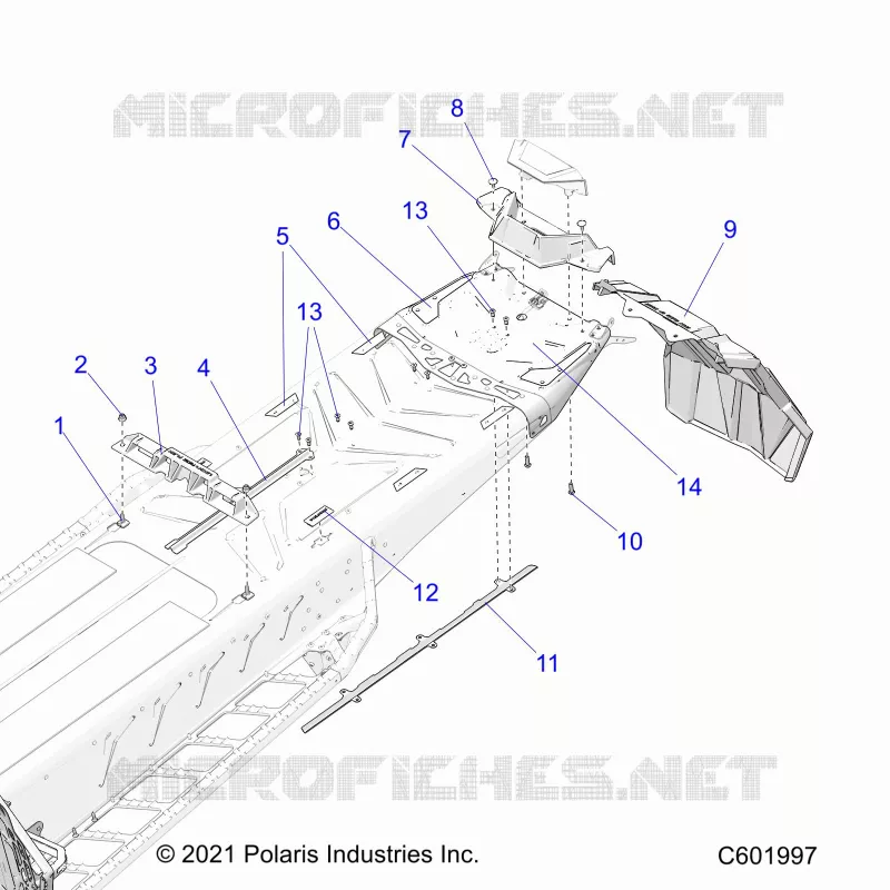 CHASIS, REAR, MISC. COVERS AND SNOWFLAP- S24TFD8RS/8RE (C601997)