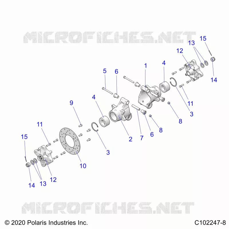 SUSPENSION TRASERA HUBS, CARRIER AND BRAKE DISC