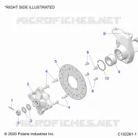 SUSPENSIÃ“N DELANTERA HUB, CARRIER, AND BRAKE DISC