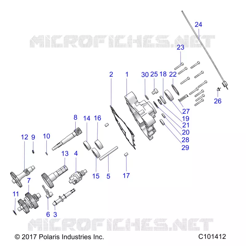 DRIVE TRAIN, PRINCIPAL GEARCASE