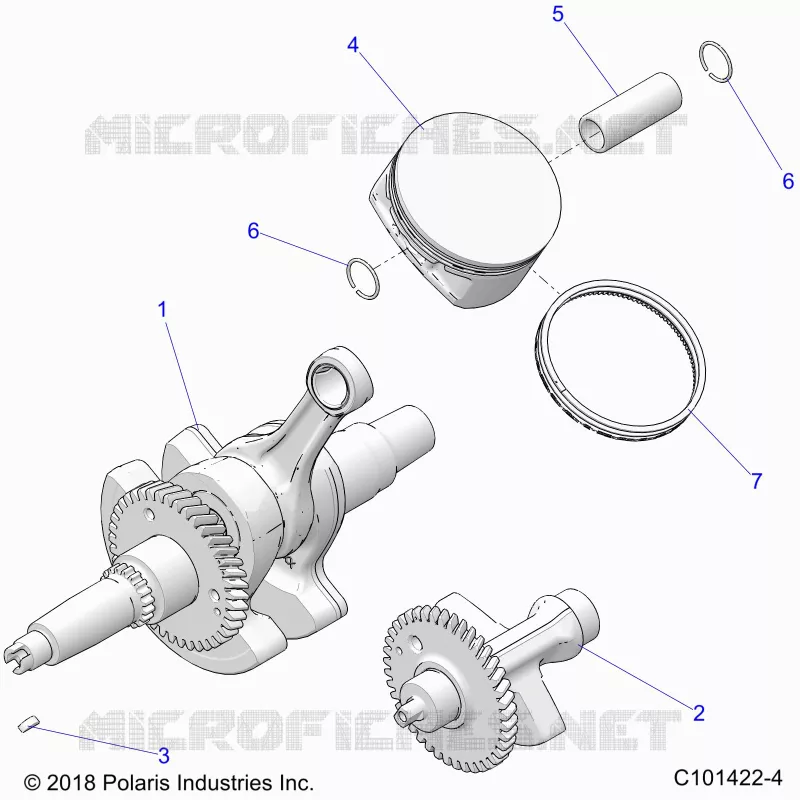 ENGINE, CIGUEÑAL, PISTON AND BALANCE SHAFT
