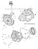 ENGINE, STATOR COVER AND FLYRUEDA