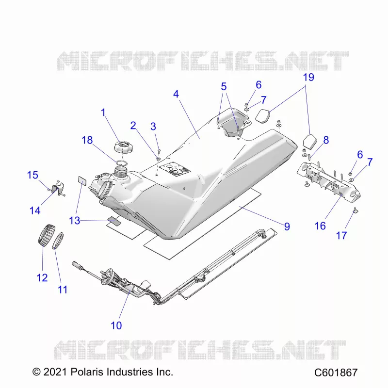 SISTEMA DE COMBUSTIBLE, FUEL TANK ASM.