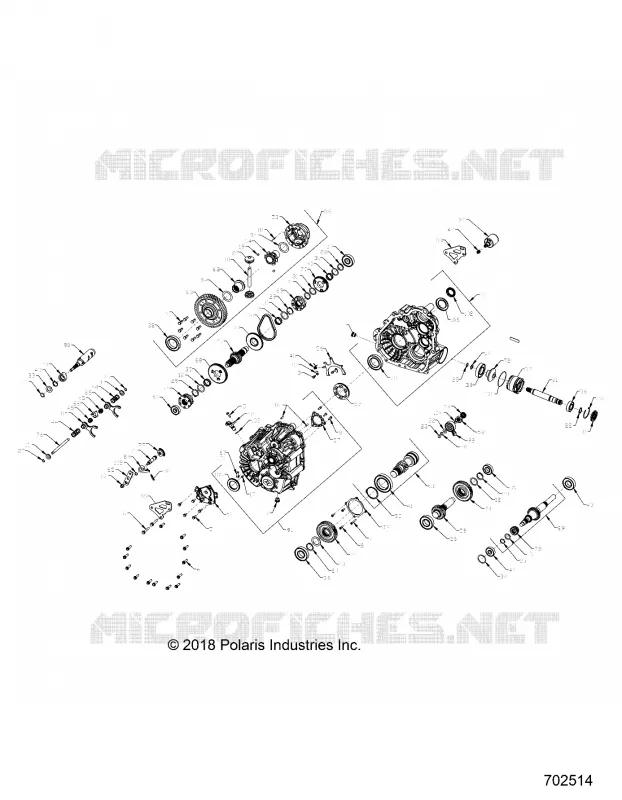 DRIVE TRAIN, PRINCIPAL GEARCASE INTERNALS