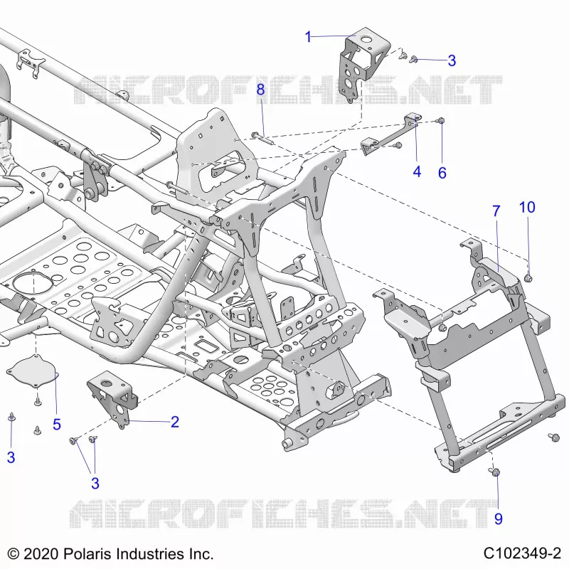CHASIS, FRONT CAB SUPPORTS