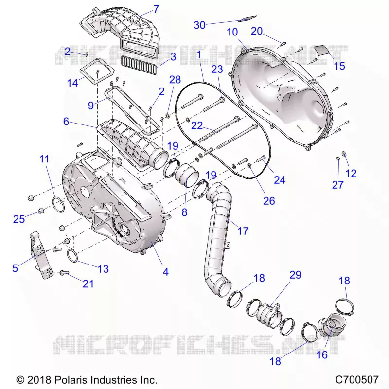 TREN, CLUTCH COVER AND DUCTING