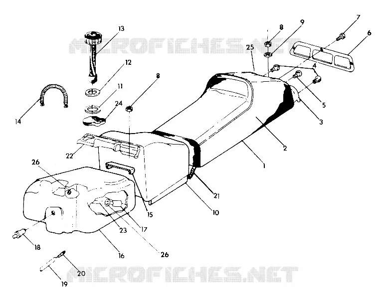 ASIENTO/TANQUE DE GAS ASSEMBLY Sport (4921282128005A)