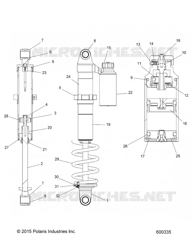 SUSPENSION, SHOCK TRASERO TRACK (7044566)
