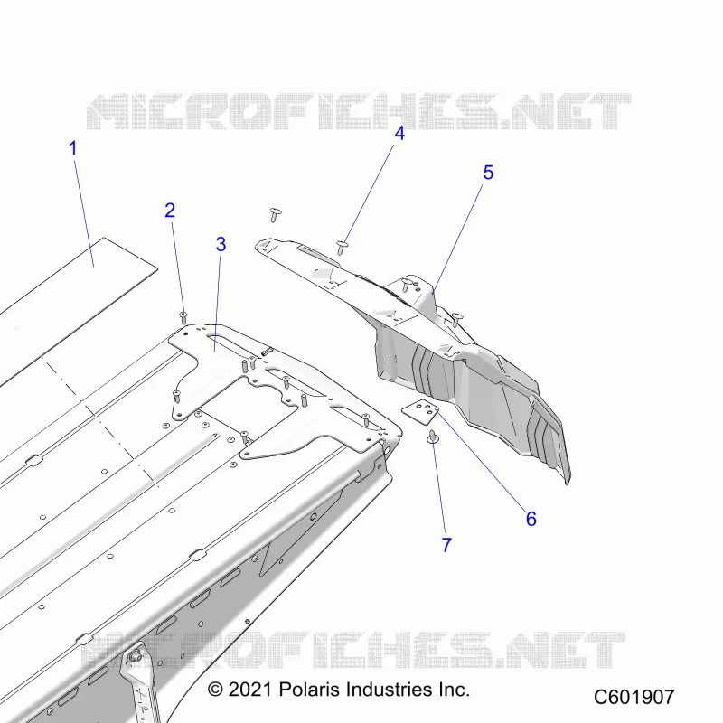 CHASIS, REAR CLOSEOFF AND SNOWFLAP