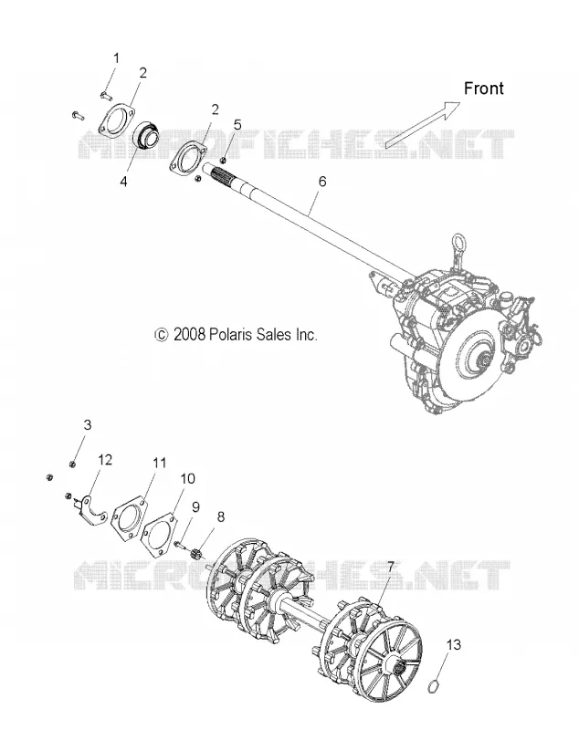 TREN, EJE DE TRANSMISION ASM. AND JACKSHAFT ASM.