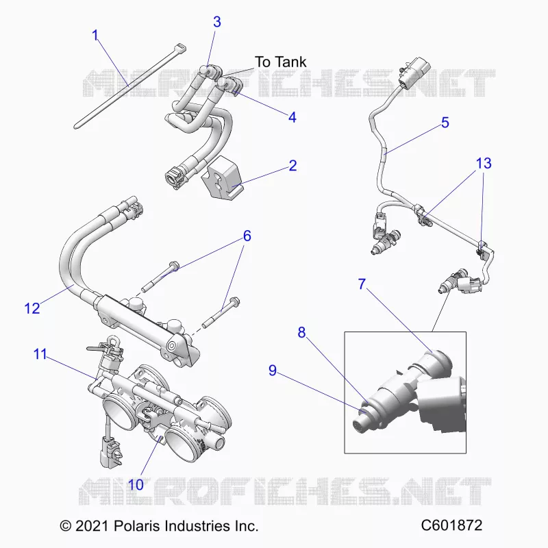 SISTEMA DE COMBUSTIBLE, RAIL, LINES AND THROTTLE BODY