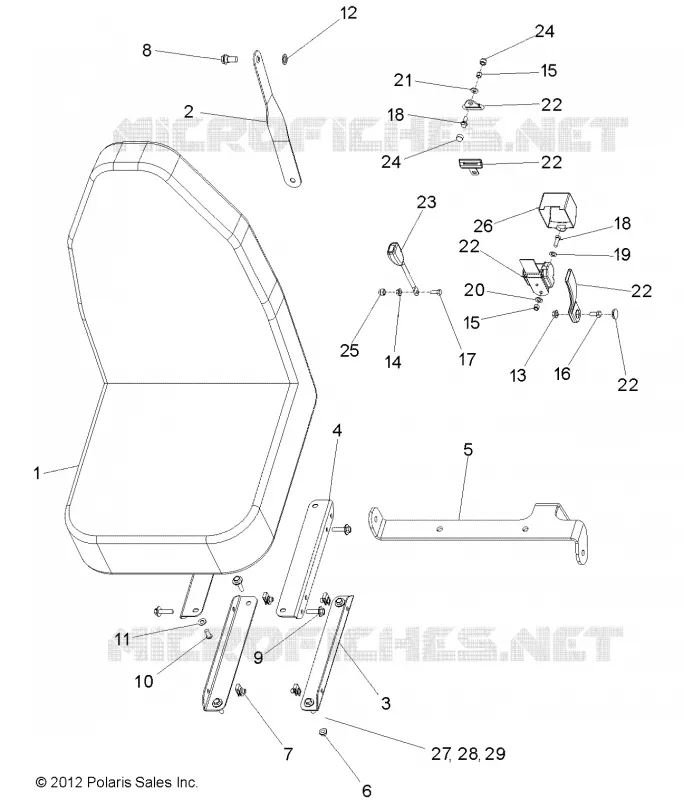 IZQUIERDA asiento de cubo FIJO