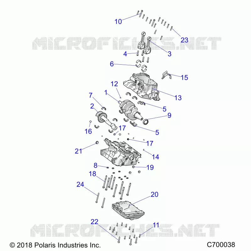 ENGINE, CRANKCASE AND CIGUEÑAL