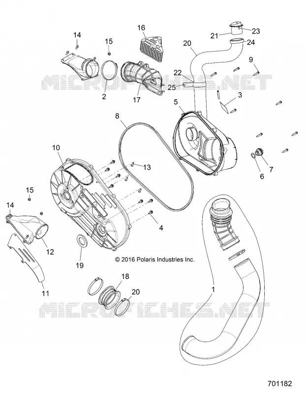 DRIVE TRAIN, TAPA DEL EMBRAGUE AND DUCTING