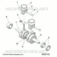MOTOR, PISTON AND CRANKSHAFT