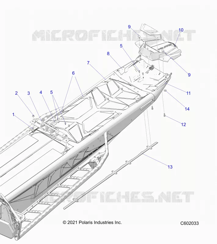 CHASIS, REAR, MISC. COVERS AND SNOWFLAP