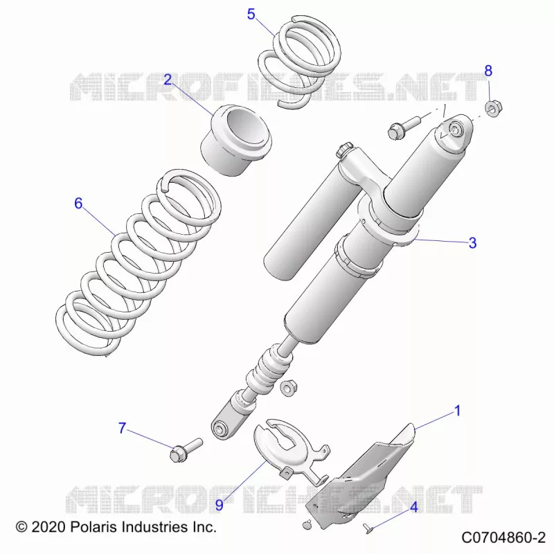 SUSPENSION, REAR MONTAJE DE DESCARGA