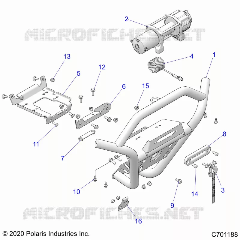 CHASSIS, FRONT BUMPER, W/CABRESTANTE