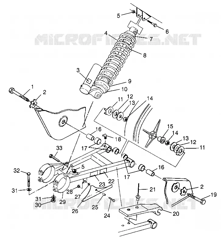 El balanceo del brazo y CHOQUE  Scrambler 500 W97BC50A (4943074307C001)