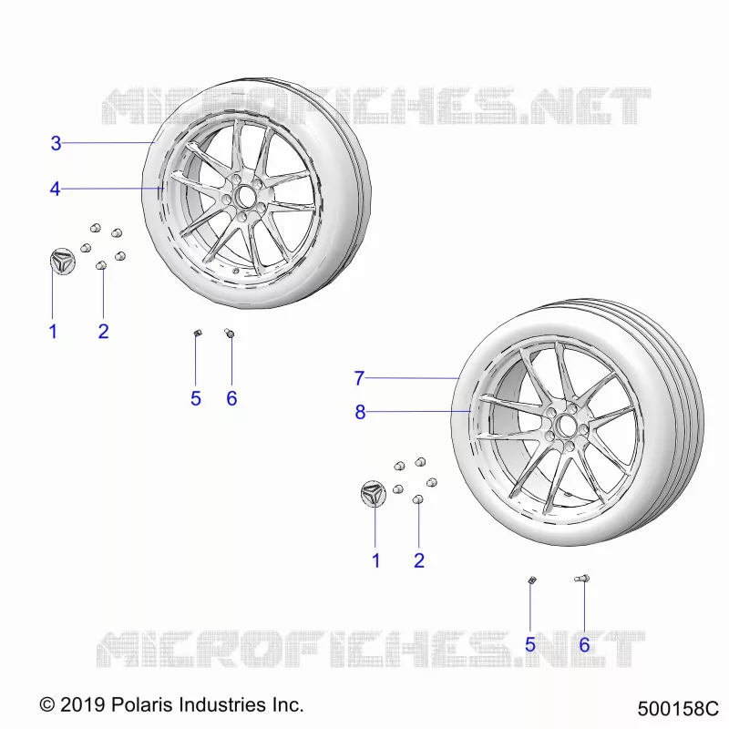 RUEDAS, FRONT AND REAR (R MODELS)