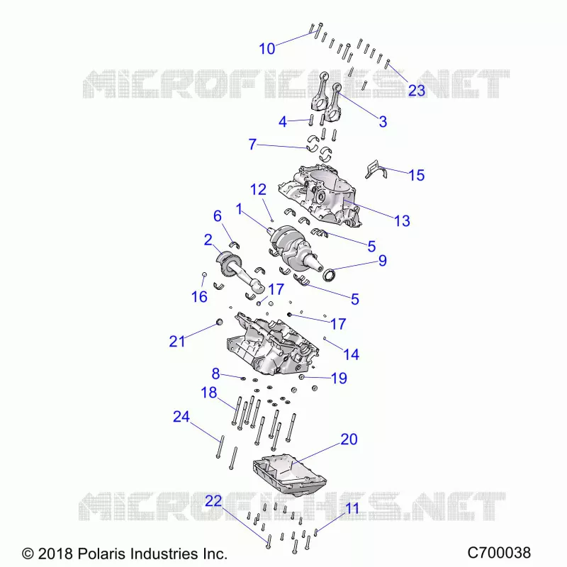 ENGINE, CRANKCASE AND CIGUEÑAL