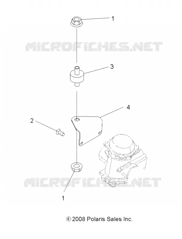 MOTOR, CARBURADOR BRACKET