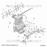 ENGINE, TRANSMISIÃ“N MOUNTING & LONG BLOCK- R23M4U57B4/B9 (C730154)