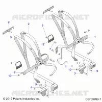 ASIENTO BELT MOUNTING, FRONT, 6 POINT