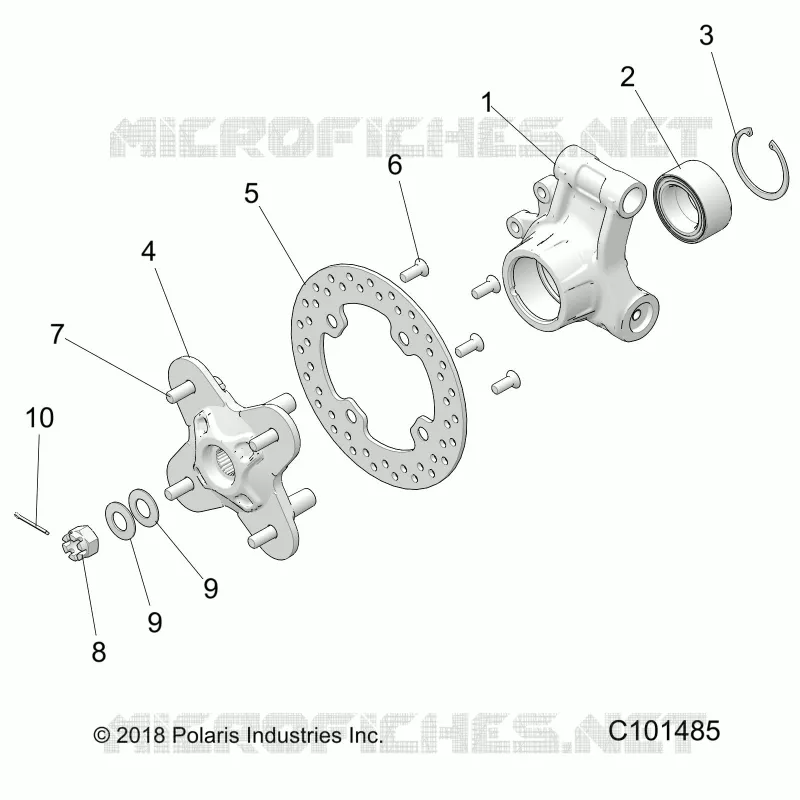 SUSPENSION TRASERA HUB AND BEARING CARRIER