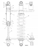 SUSPENSION, SHOCK TRASERO TRACK (COIL OVER)