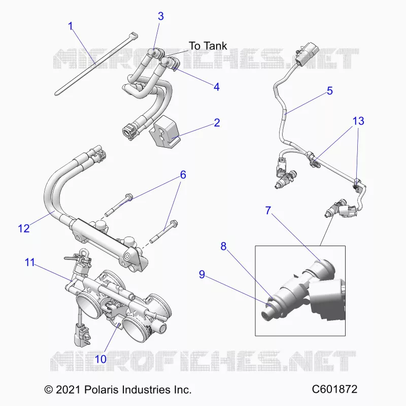 SISTEMA DE COMBUSTIBLE, RAIL, LINES AND THROTTLE BODY