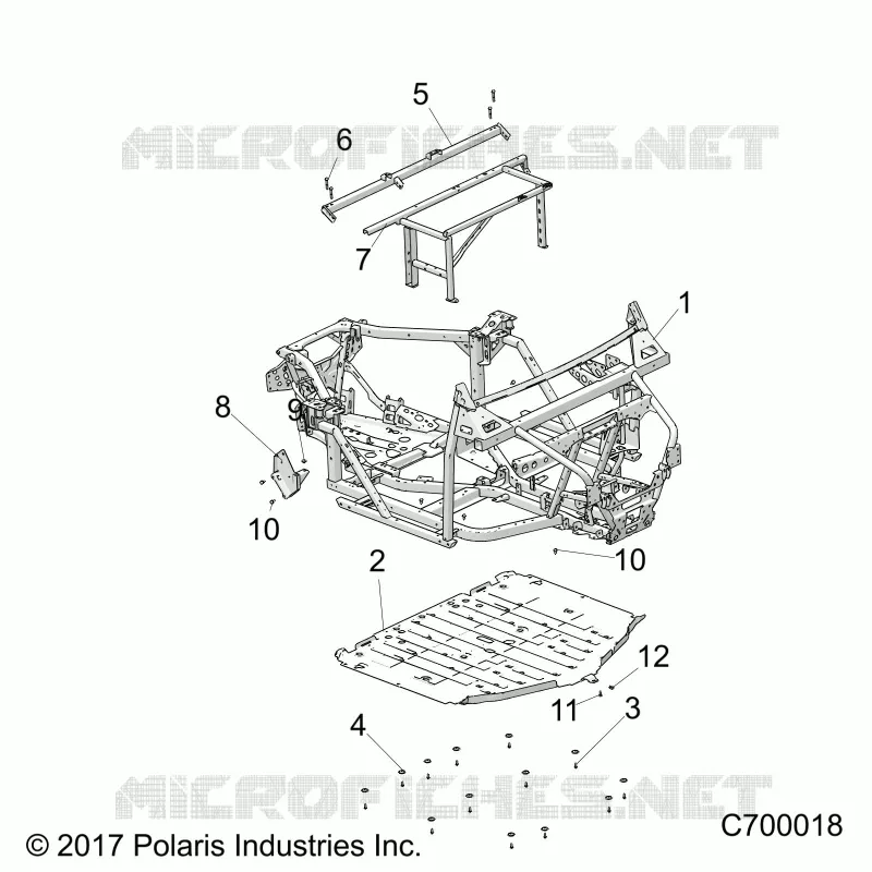 CHASSIS, MARCO PRINCIPAL AND SKID PLATES