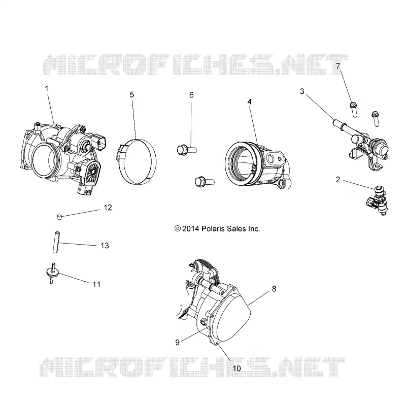 ENGINE, CUERPO DE MARIPOSA AND FUEL RAIL