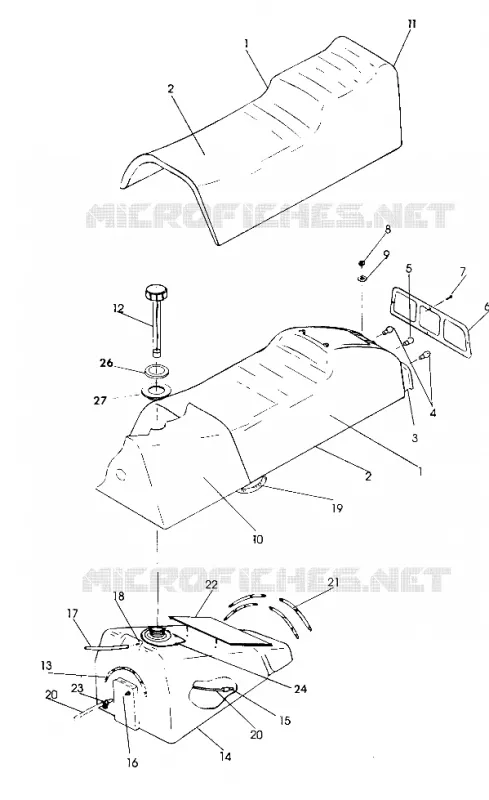 ASIENTO/TANQUE DE GAS ASSEMBLY Trail (4921272127005A)