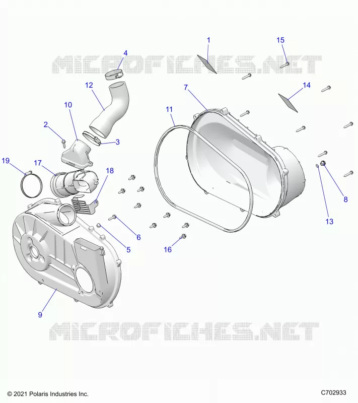 TREN, CLUTCH COVER AND DUCTING