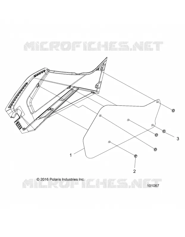 RIGHT HAND SIDE PANEL HEAT SHIELD AND HARDWARE 1 UP