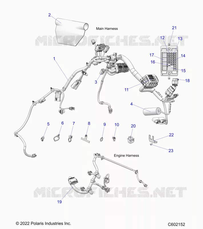 ELECTRICA, WIRE HARNESS,CHASSIS/FUSE BLOCK, ENGINE