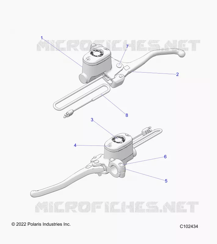 FRENO FRONTAL BRAKE LEVER AND MASTER CYLINDER