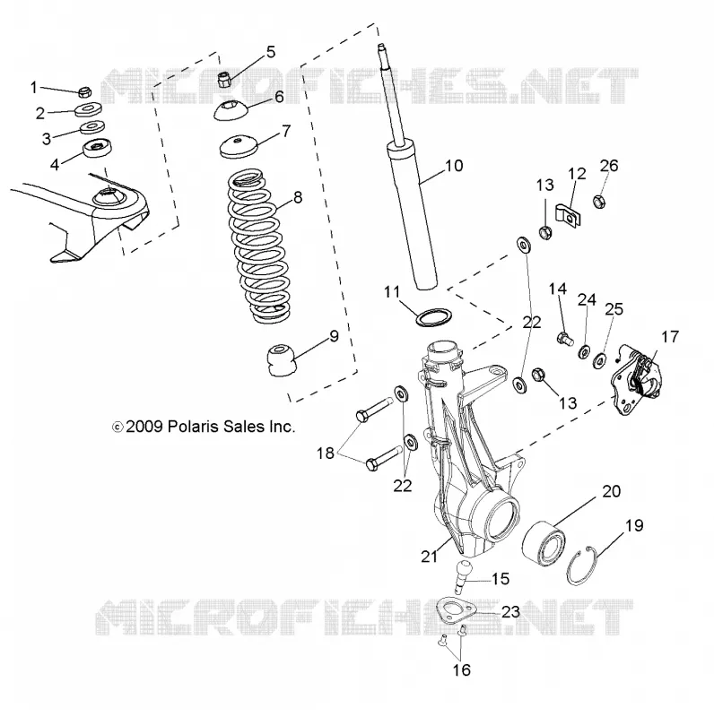 SUSPENSION, PUNTAL DELANTERO