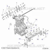 ENGINE, TRANSMISIÃ“N MOUNTING & LONG BLOCK- R24MAU57B4/Z4/B9/Z9 (C730154)