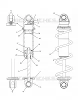 SUSPENSION, CHOQUE, FRONT TRACK (BLACK COIL OVER, SNOW CHECK INTL.)