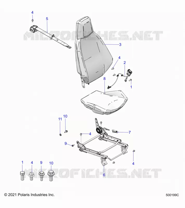 ASIENTO (DRIVER) AND SEAT BELT MOUNTING